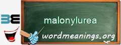WordMeaning blackboard for malonylurea